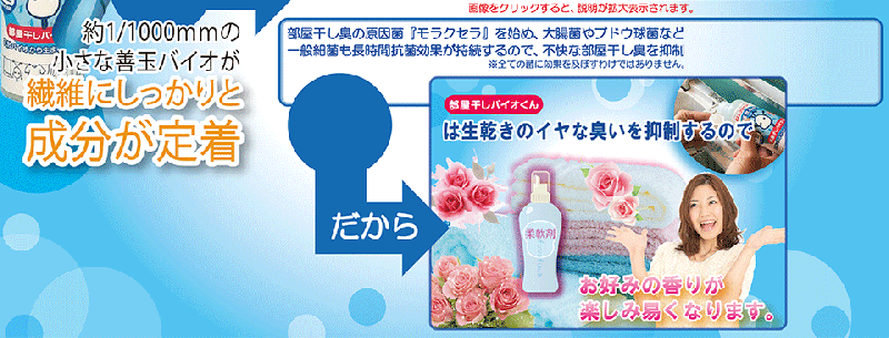 プロが使う洗濯消臭剤「部屋干しバイオくん」200ml